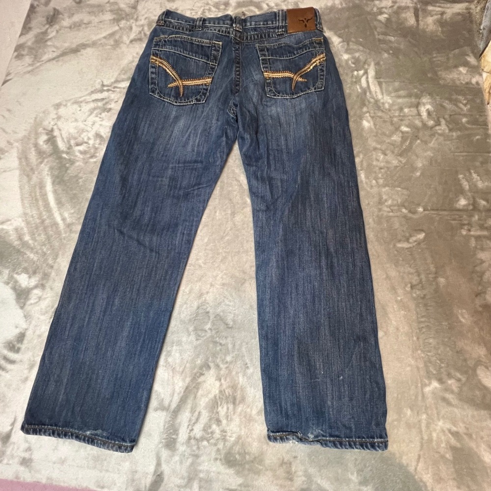 Wrangler 20X Mens Jeans Blue Straight Fit Denim Size 34x32